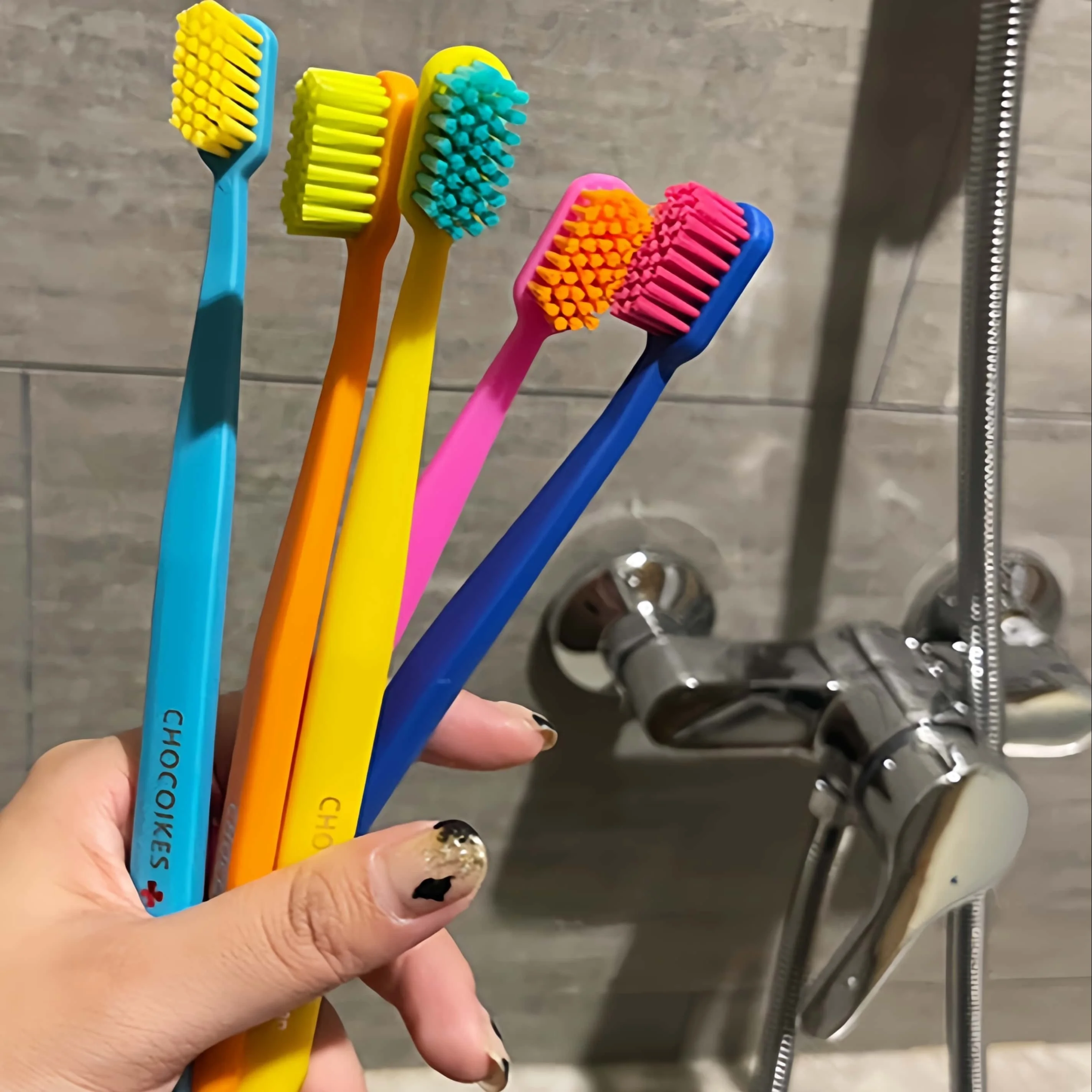 Bamboo Toothbrush - 초콜릿 스위스 케어 소프트 나일론 강모