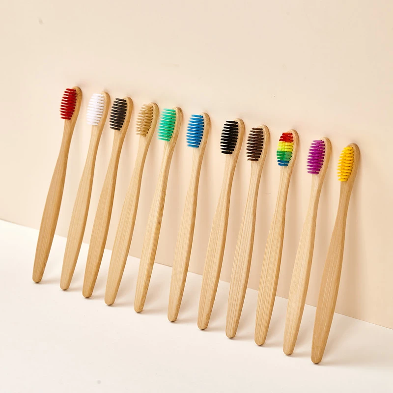 Bamboo Toothbrush - 5개/10개/20개/30개 세트, 다채로운 색상의 대나무 칫솔,