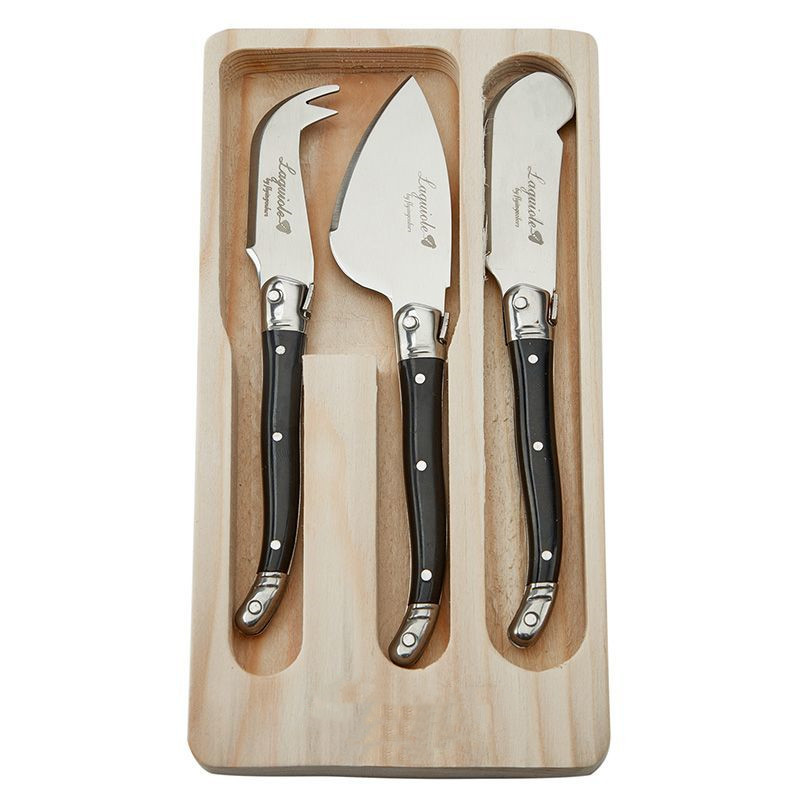 Bamboo Cutlery - 라기올 3종 치즈 도구 세트 (검은색