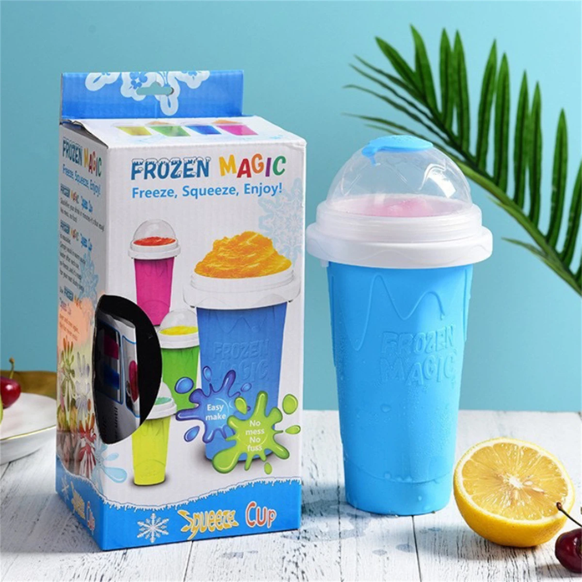 홈메이드 스무디 컵 퀵프로즌 스퀴즈 슬러시 컵 여름 D - Reusable Bottle 리뷰 및 가격