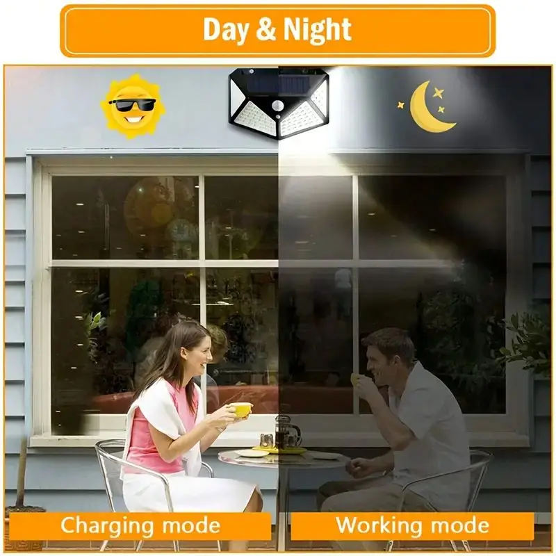 100LED 야외 태양광 정원등, 모션 센서 방수 태양 - Solar Garden Light 리뷰 및 가격