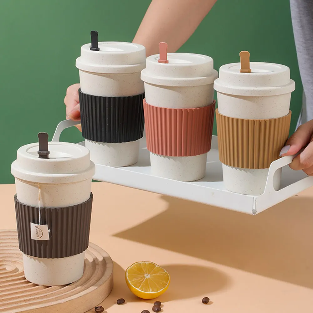 뚜껑이있는 450ML 커피 컵 밀짚 재사용 가능한 휴대 - Reusable Straw 리뷰 및 가격